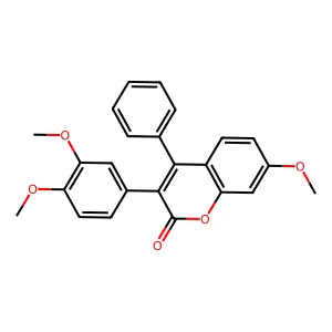 3-(3,4-Dimethoxyphenyl)-7-methoxy-4-phenylchromen-2-one structure