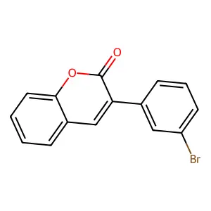 3-(3-Bromophenyl)chromen-2-one structure