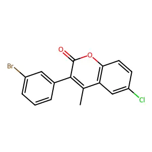 3-(3-Bromophenyl)-6-chloro-4-methylchromen-2-one structure