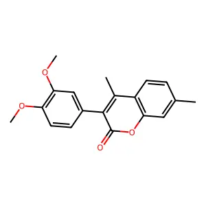 3-(3,4-Dimethoxyphenyl)-4,7-dimethylchromen-2-one structure