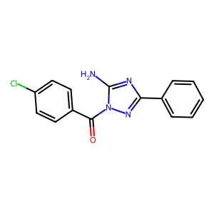 1-(4-chlorobenzoyl)-3-phenyl-1H-1,2,4-triazol-5-amine structure