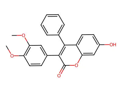 3-(3,4-Dimethoxyphenyl)-7-hydroxy-4-phenylchromen-2-one structure