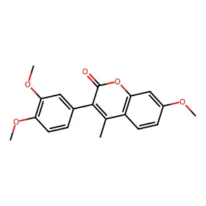3-(3,4-dimethoxyphenyl)-7-methoxy-4-methyl-2H-chromen-2-one structure