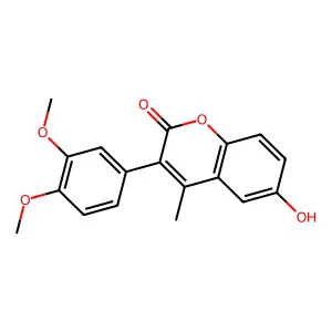 3-(3,4-dimethoxyphenyl)-6-hydroxy-4-methyl-2H-chromen-2-one structure