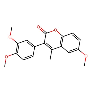 3-(3,4-dimethoxyphenyl)-6-methoxy-4-methyl-2H-chromen-2-one structure