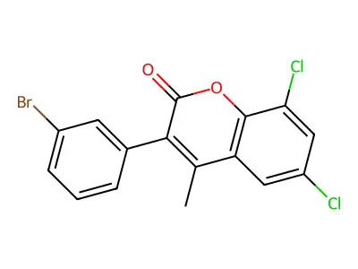 3-(3-Bromophenyl)-6,8-dichloro-4-methylchromen-2-one structure