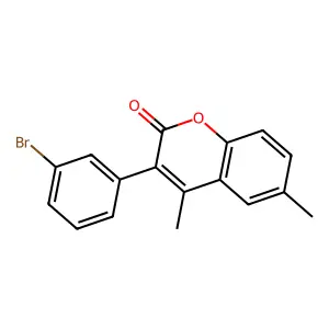 3-(3-Bromophenyl)-4,6-dimethylchromen-2-one structure