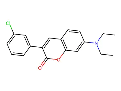 3-(3-Chlorophenyl)-7-(diethylamino)chromen-2-one structure