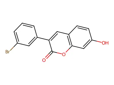 3-(3-Bromophenyl)-7-hydroxychromen-2-one structure