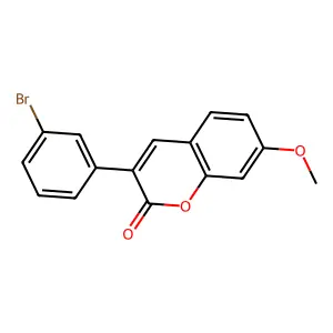 3-(3-Bromophenyl)-7-methoxychromen-2-one structure