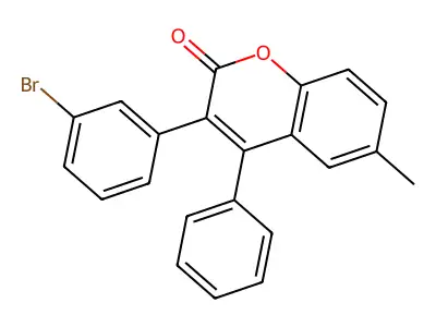 3-(3-Bromophenyl)-6-methyl-4-phenylchromen-2-one structure