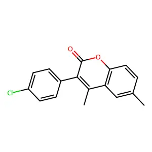 3(4'-Chlorophenyl)-4,6-dimethylcoumarin structure