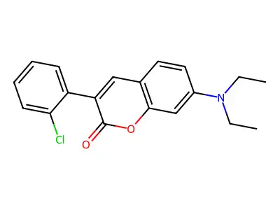 3-(2-Chlorophenyl)-7-(diethylamino)chromen-2-one structure