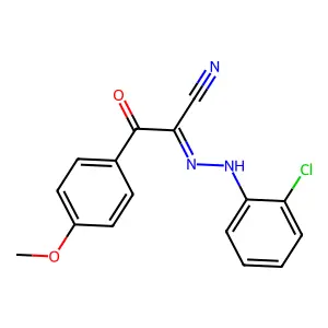 2-[2-(2-Chlorophenyl)hydrazinylidene]-3-(4-methoxyphenyl)-3-oxopropanenitrile structure