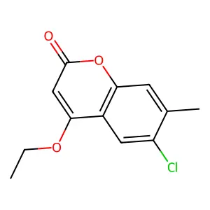 6-Chloro-4-ethoxy-7-methylcoumarin structure