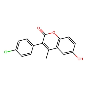 3-(4-chlorophenyl)-6-hydroxy-4-methyl-2H-chromen-2-one structure