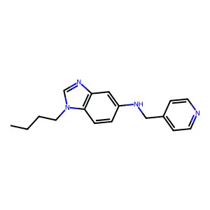 1-butyl-N-(pyridin-4-ylmethyl)benzimidazol-5-amine structure