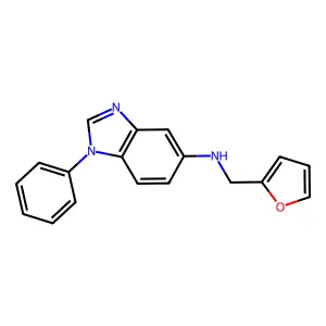 N-(furan-2-ylmethyl)-1-phenylbenzimidazol-5-amine structure