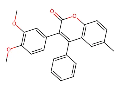 3-(3,4-Dimethoxyphenyl)-6-methyl-4-phenylchromen-2-one structure