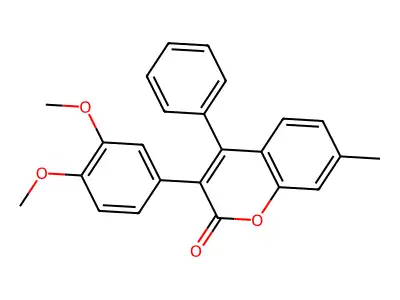 3-(3,4-Dimethoxyphenyl)-7-methyl-4-phenylchromen-2-one structure