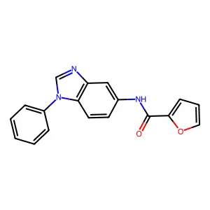 N-(1-phenylbenzimidazol-5-yl)furan-2-carboxamide structure