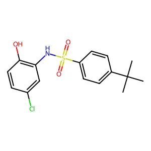 4-tert-butyl-N-(5-chloro-2-hydroxyphenyl)benzene-1-sulfonamide structure