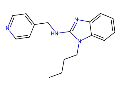 1-Butyl-N-(4-pyridinylmethyl)-1H-benzimidazol-2-amine structure