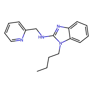 1-butyl-N-(pyridin-2-ylmethyl)benzimidazol-2-amine structure