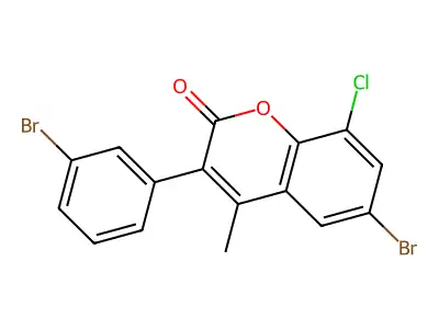 6-Bromo-3-(3-bromophenyl)-8-chloro-4-methylchromen-2-one structure