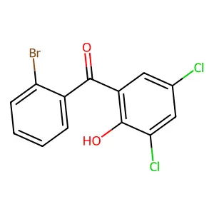 2'-Bromo-3,5-dichloro-2-hydroxybenzophenone structure
