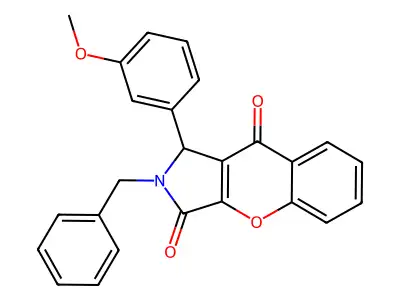 2-Benzyl-1-(3-methoxyphenyl)-1,2-dihydrochromeno[2,3-c]pyrrole-3,9-dione structure