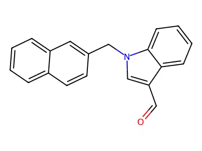 1-(naphthalen-2-ylmethyl)-1H-indole-3-carbaldehyde structure