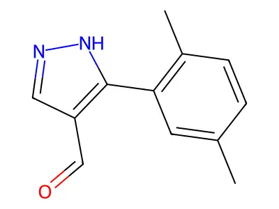 3-(2,5-dimethylphenyl)-1H-pyrazole-4-carbaldehyde structure