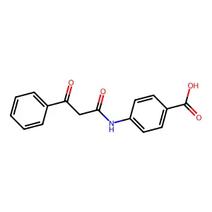 4-(2-Benzoylacetamido)benzoic acid structure