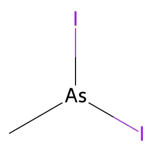 甲基亚胂二碘 structure