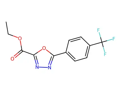 Ethyl 5-[4-(trifluoromethyl)phenyl]-1,3,4-oxadiazole-2-carboxylate structure