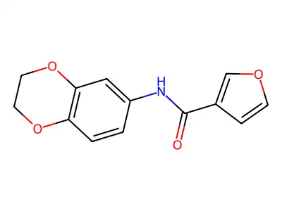 N-(2,3-dihydro-1,4-benzodioxin-6-yl)furan-3-carboxamide structure
