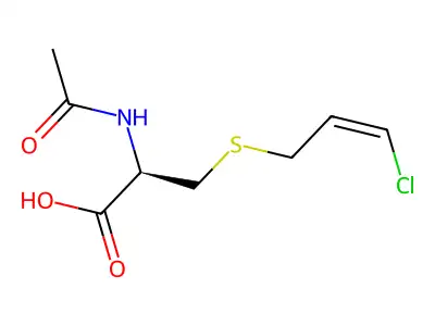 N-acetyl-S-(3-chloroprop-2-enyl) cysteine structure