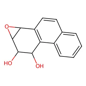 syn-Phenanthrene-1,2-diol-3,4-oxide structure