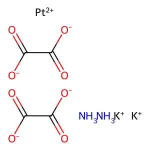 Platinate(2-), diamminedioxalato-, dipotassium (E)- structure