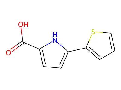 5-(thiophen-2-yl)-1H-pyrrole-2-carboxylic acid structure