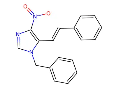 1-Benzyl-4-nitro-5-(2-phenylethenyl)imidazole structure