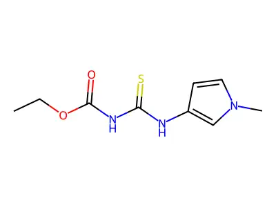 ethyl N-[(1-methylpyrrol-3-yl)carbamothioyl]carbamate structure