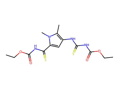 ethyl N-[4-(ethoxycarbonylcarbamothioylamino)-1,5-dimethylpy structure