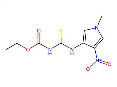ethyl N-[(1-methyl-4-nitropyrrol-3-yl)carbamothioyl]carbamate structure