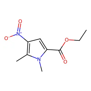 Ethyl 1,5-dimethyl-4-nitropyrrole-2-carboxylate structure