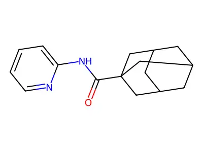 N-pyridin-2-yladamantane-1-carboxamide structure