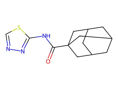 N-(1,3,4-thiadiazol-2-yl)adamantane-1-carboxamide structure