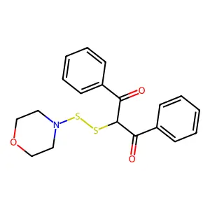 2-[(Morpholin-4-yl)disulfanyl]-1,3-diphenylpropane-1,3-dione structure