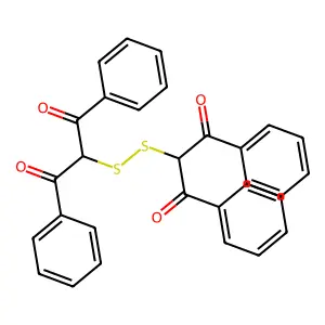 2-((1,3-Dioxo-1,3-diphenylpropan-2-yl)disulfanyl)-1,3-diphenylpropane-1,3-dione structure